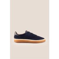 Oswin Hyde Men's Smith Smart Lace Up Sneakers in Navy | Size: 10