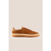 Oswin Hyde Men's Smith Smart Lace Up Sneakers in Tan | Size: 8