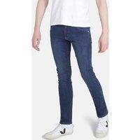 Monkee Genes Men's Slim Fit Mid-Rise Denim Jeans in Blue | Size: 33L