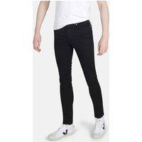 Monkee Genes Men's Skinny Fit Mid-Rise Denim Jeans in Black | Size: 38L