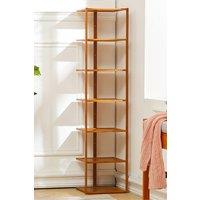 Living and Home 7 Tiers Bamboo Shoe Rack Entryway Hallway Shoe Storage Shelf in Brown