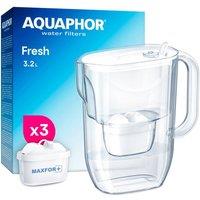 Aquaphor Fresh 3.2 litre water filter jug in White with 3 x Maxfor+ Filters | Size: 3L