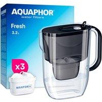 Aquaphor Fresh 3.2 litre water filter jug in Black with 3 x Maxfor+ Filters | Size: 3L