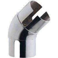 Rothley Polished Chrome Modern Staircase Handrail 135 Degree Elbow 40mm in Silver