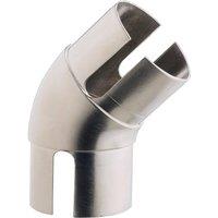 Rothley Brushed Chrome Modern Staircase Handrail 135 Degree Elbow 40mm in Silver