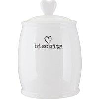 Orsina Chic Design White Dolomite Biscuit Canister, Functional Design Canister, Durable Canister For Ingredients