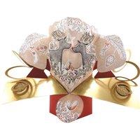 Suki Gifts 3D Christmas Pop Up Card - Reindeer & Robin