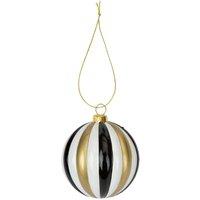 VFM e-Store Christmas Hanging Ball Decoration 9cm x 8cm Gold X 1 | Size: 9 cm x 8 cm