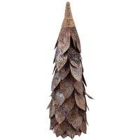 VFM e-Store Christmas Wood Cone Decoration 48cm x 20cm Brown X 1 | Size: 48 cm x 20 cm
