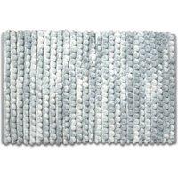 Allure Bath Fashions Marl Chunky Bobble Bath Mat Non Slip in Light Grey