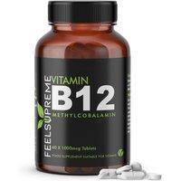 Feel Supreme Vitamin B12 / Methylcobalamin / Boost Energy Naturally 60 Tabs in Black