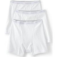 Lands' End Men's Cotton Jersey Boxer Shorts, 3 Pack in White | Size: 2XL