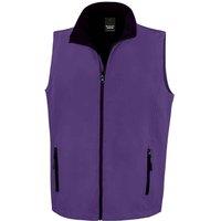 Result Men's Core Printable Soft Shell Bodywarmer in Purple | Size: Small