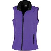 Result Women's Core Printable Soft Shell Bodywarmer in Purple | Size: Small