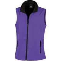 Result Women's Core Printable Soft Shell Bodywarmer in Purple | Size: XL
