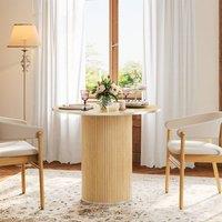 Dprodo 80CM Round Dining Table(Without Chair) in Light Oak | Size: 800mm