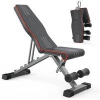 Dprodo Adjustable Weight Bench 300KG Foldable Workout Bench in Black | Size: 12kg