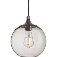 Industville Chelsea Smoked Glass Globe Pendant - 7 Inch - Mocha in Bronze | Size: Medium