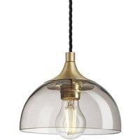 Industville Chelsea Glass Dome Pendant - 8 Inch in Metallic Gold | Size: 8 inches