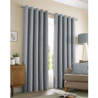 Sundour Amberley Chenille Eyelet Curtains in Grey | Size: 168 cm width x 229 cm drop