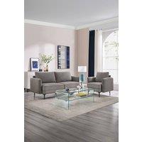 More4Homes Sofia 1+3 Seater Fabric Sofa Set in Taupe