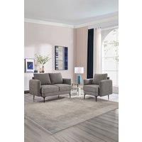 More4Homes Sofia 1+2 Seater Fabric Sofa Set in Taupe