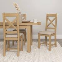 Seconique Windsor Pebble Grey Large Extending Dining Table (Part Assembled) in Light Oak