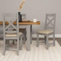 Seconique Windsor Pebble Grey Large Extending Dining Table (Part Assembled) in Light Grey