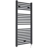 Balterley Electric Vertical Square Towel Rail 500 Watt Anthracite 1110x 500mm in Grey