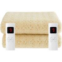 Sweet Dreams Electric Heated Blanket 9 Heat & 9 Timer Settings in Beige | Size: Double