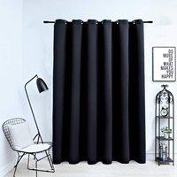 Berkfield Home Blackout Curtain with Metal Rings Black 290x245 cm