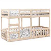 Berkfield Home Bunk Bed 90x200 cm Solid Wood Pine in Light Tan
