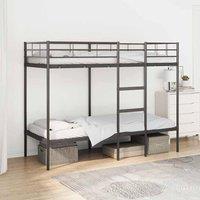 Berkfield Home Bunk Bed without Mattress Black 80x200 cm Steel