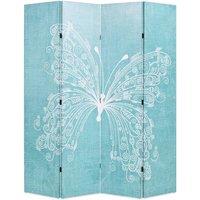 Berkfield Home Folding Room Divider 160x170 cm Butterfly Blue