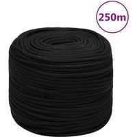 Berkfield Home Work Rope Black 8 mm 250 m Polyester