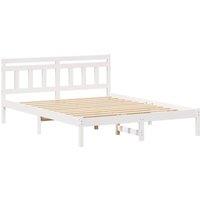 Berkfield Home with Headboard White Standard Double Pine wood