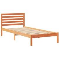Berkfield Home with Headboard Wax brown 80 x 210 cm Solid pine wood
