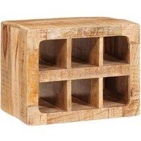 Berkfield Home Wine Rack Wall-mounted with Storage Brown Solid mango wood