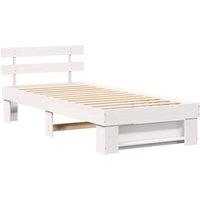 Berkfield Home White 90 x 200 cm Solid pine wood