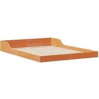 Berkfield Home Wax brown 140 x 190 cm Solid pine wood