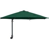 Berkfield Home Wall-mounted Garden Parasol with LEDs Green 248 cm