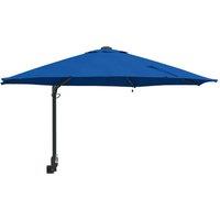 Berkfield Home Wall-mounted Garden Parasol with LEDs Azure Blue 248 cm
