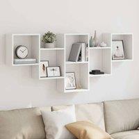 Berkfield Home Wall Shelf White 159x18x66 cm Engineered Wood | Size: 159 x 18 x 66 cm