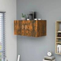 Berkfield Home Wall Mounted Cabinet Smoked Oak 80x39x40 cm Engineered Wood in Brown | Size: 80 x 39 x 40 cm