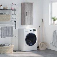 Berkfield Home Wall Mounted Cabinet Grey Sonoma 34.5x34x90 cm