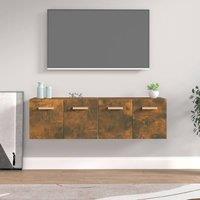 Berkfield Home Wall Cabinets 2 pcs Smoked Oak 60x36.5x35 cm Engineered Wood in Brown