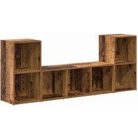 Berkfield Home TV Cabinet Set 3 pcs Brown 107 x 35 x 37 cm Engineered wood