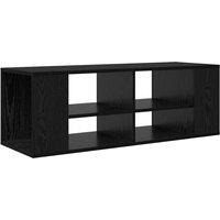 Berkfield Home TV Cabinet Black oak 102 x 35 x 35 cm Engineered wood