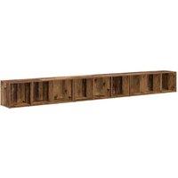 Berkfield Home TV Cabinet 3 pcs Old wood 37 x 35 x 107.5 cm Engineered wood in Brown