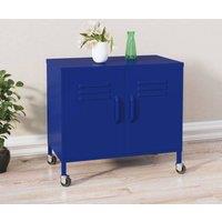 Berkfield Home Storage Cabinet Navy Blue 60x35x56 cm Steel | Size: 60 x 35 x 56 cm